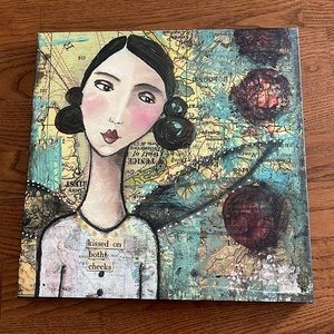 Kelly Rae Roberts Wall Hanging 12”X12”X1” wall art